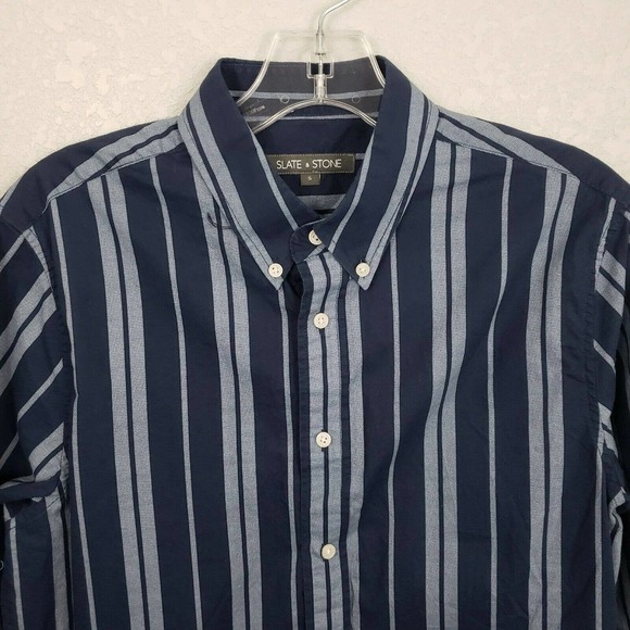 Slate & Stone Mens Button Down Shirt sm striped - Picture 2 of 6